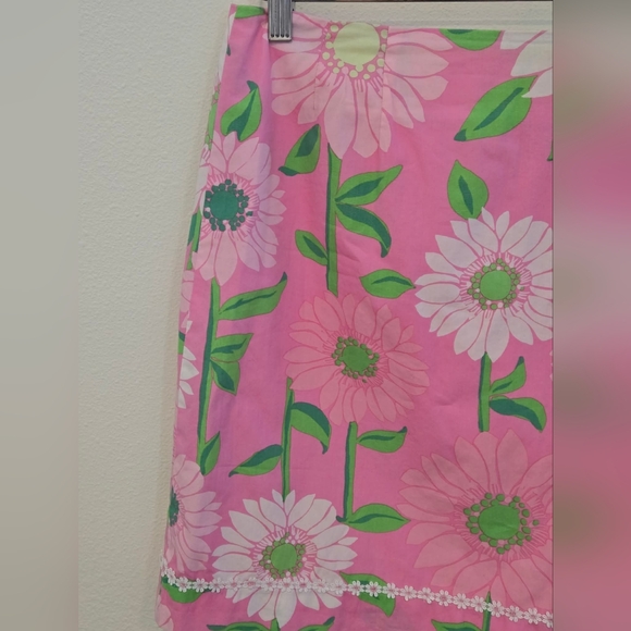 Lilly Pulitzer vintage floral retro mini cotton skirt size 8 - Picture 6 of 15